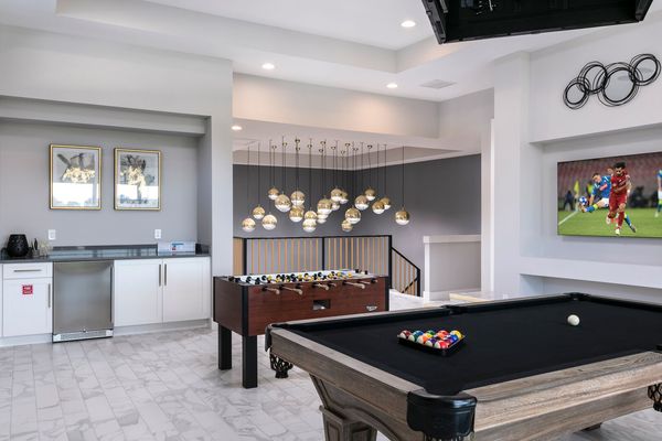 Tons of entertainment can be found in the upstairs loft