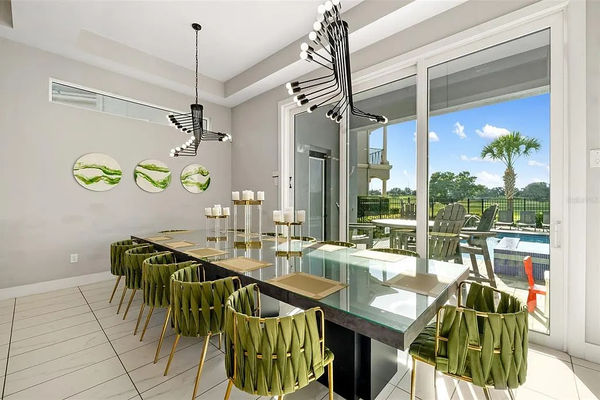 Seating for up to 10 guest to enjoy a meal