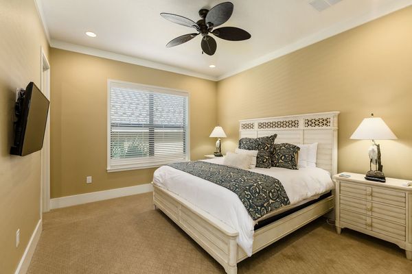 Retreat back to this upstairs suite with a king size bed