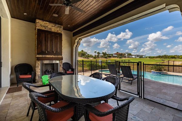 Dine al fresco at the outdoor dining table (Disclaimer: Fireplace(s) not allowed for guest use, homeowner use only.)