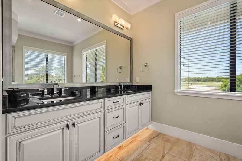 Get ready at the large dual vanity