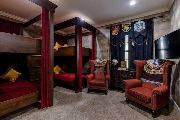 Featuring custom full over full bunk beds