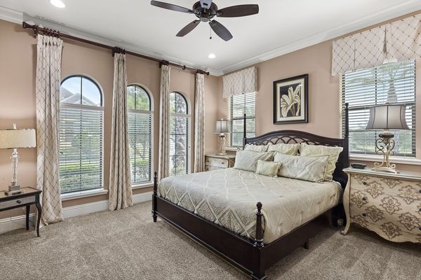 Ground floor bedroom with a king bed