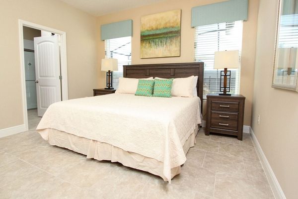 Master King Bedroom 1 Downstairs
Attached Bathroom
Tub & Shower