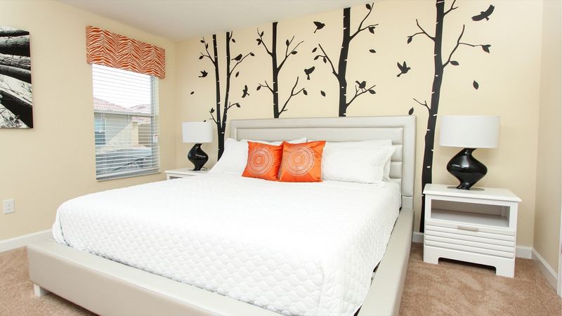 Master King Bedroom 1 Upstairs
42" TV
Attached Bathroom
Tub and Shower