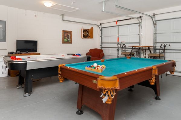 Game Room Downstairs
Pool Table
Air Hockey
32" Roku TV