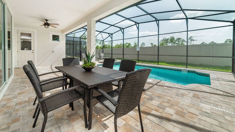 Patio Dining
Pool Faces West