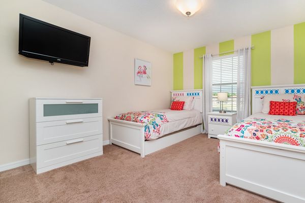 Twin/Twin + Twin Trundle Bedroom 2  Upstairs
32" TV