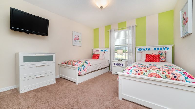 Twin/Twin + Twin Trundle Bedroom 2  Upstairs
32" TV