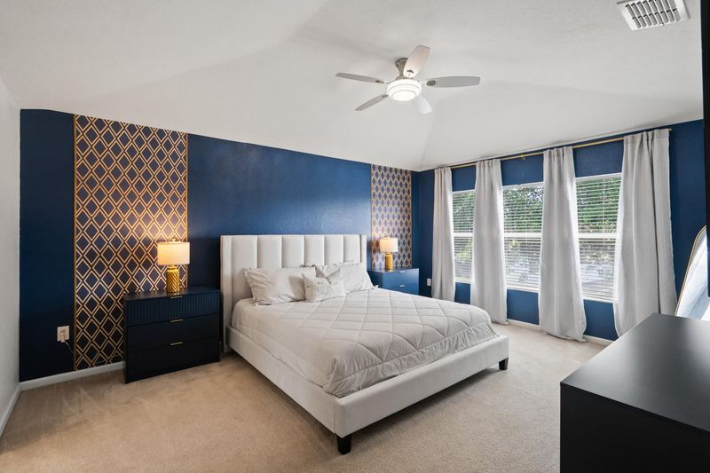 Master King Bedroom 1 Upstairs Attached Bathroom
70" Smart TV