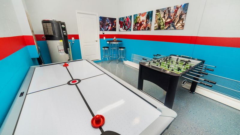 Game Room 
(Has Ping Pong Table Topper for the Air Hockey Table)
Foosball
Air Hockey