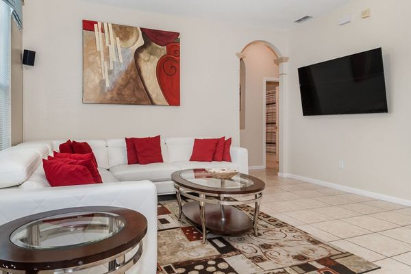 Family Room (Angle)
65" Roku TV
Sound System