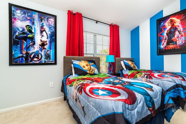 Two Twins Suite Bedroom 2 
Upstairs
Avengers