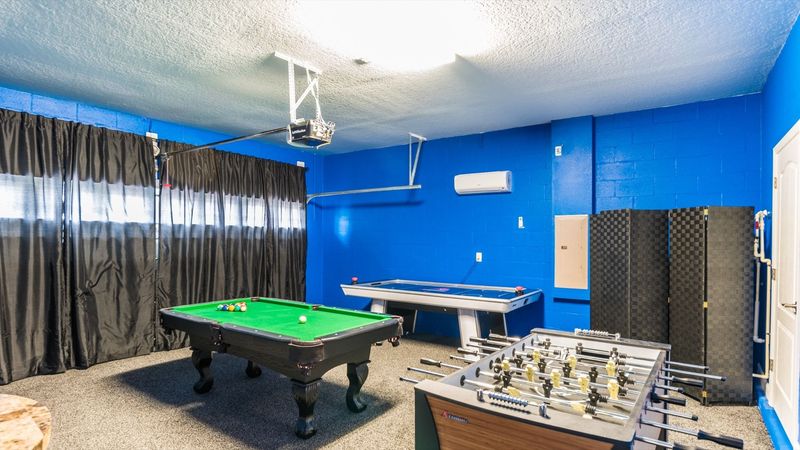 Game Room
Pool Table
Foosball
Air Hockey
Has AC