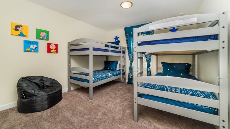 2 Sets Twin/Twin Bunks Bedroom 3 Upstairs