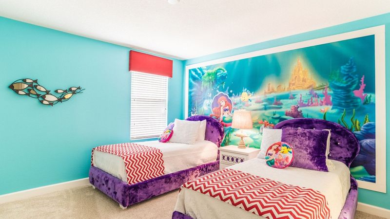 Two Twins Bedroom 6 Upstairs
Shared Bathroom-Shower
Mermaid