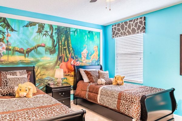 Two Twins Bedroom 8 Upstairs
Shared Bathroom-Shower
Lion King