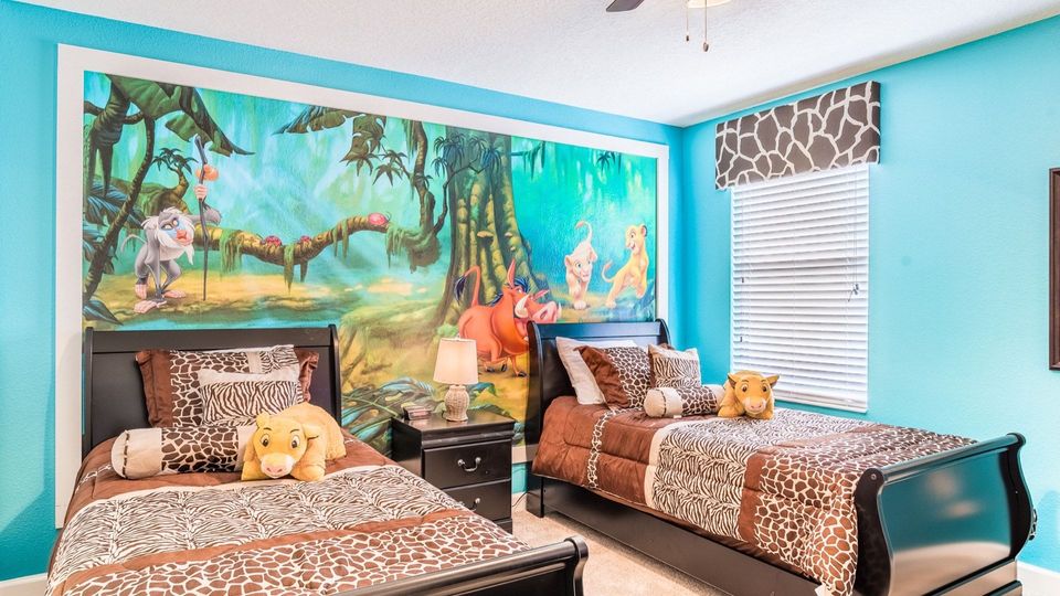 Two Twins Bedroom 8 Upstairs
Shared Bathroom-Shower
Lion King