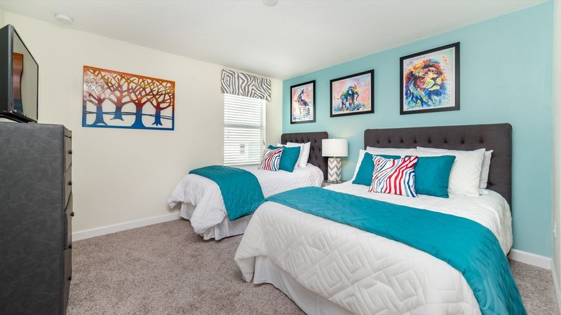 Twin/Full Bedroom 6 Upstairs
Shared Bathroom-Shower