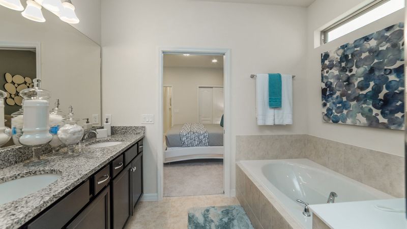 Master King Bathroom 1 Downstairs
Tub and Shower