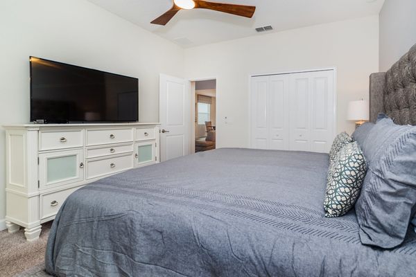 King Suite Bedroom 1 (Angle)
55" Smart TV