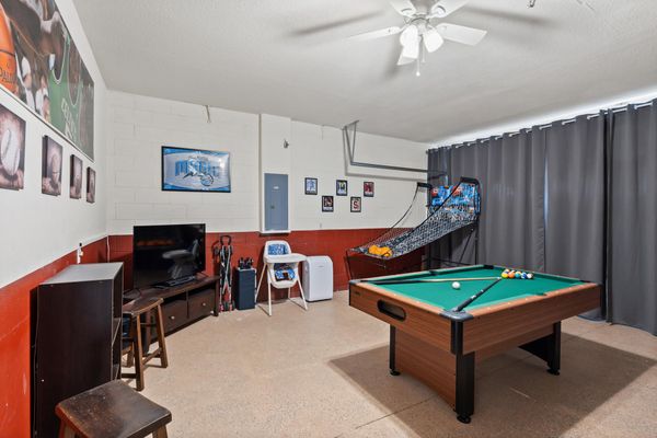 Game Room Basketball Hoops
Has AC 50" Roku TV