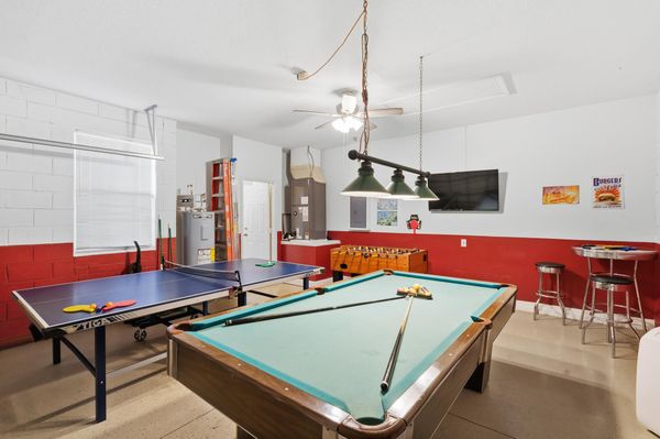 Game Room, 48" TV
Pool Table, Ping Pong Table, Foosball