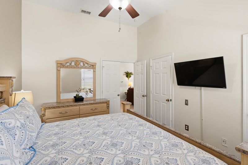 King Suite Bedroom 2, Attached Bathroom, 40" Smart TV