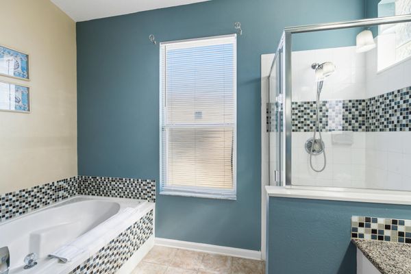 Master King Bathroom 1, Tub and Shower