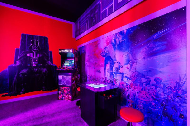 Game Room (2) 2/24" Smart TVS With Game Consoles
2 Video Arcades  Star Wars Theme