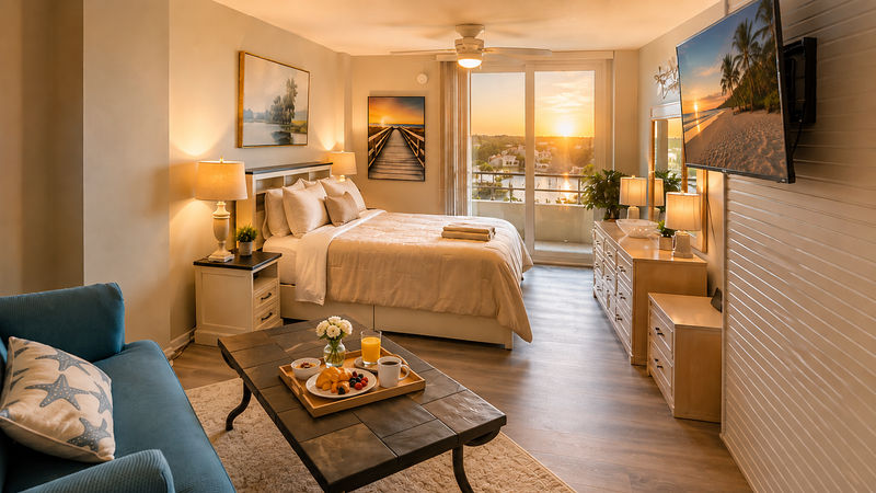 Master Bedroom
King Bed
55" Smart TV
Attached Bathroom
Balcony Access