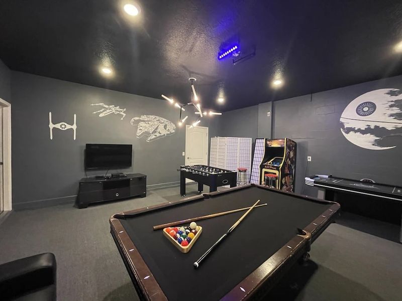 Game Room 58" Roku TV Pool Table
(Air Hockey Table and Foosball have been removed)
