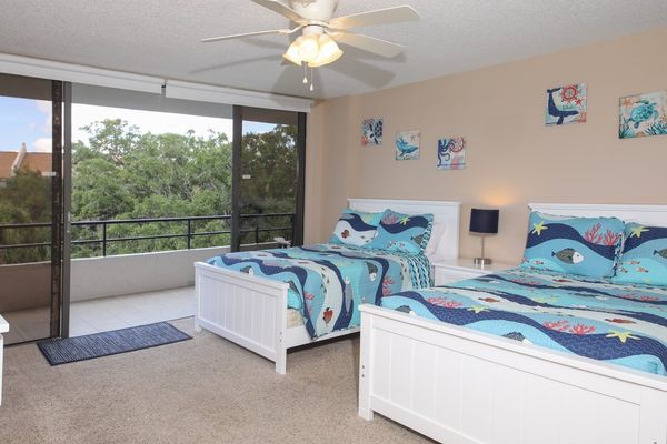 Guest Bedroom 1 has 2 Double Beds/19" TV