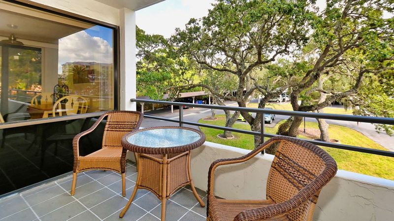 Private balcony off the guest bedroom