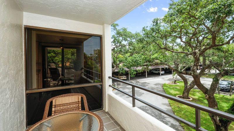 Private balcony off the guest bedroom