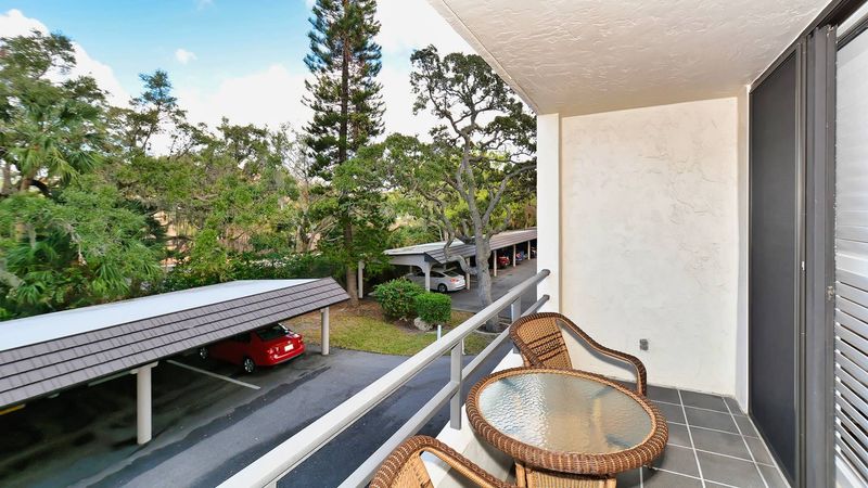 Private balcony off the guest bedroom