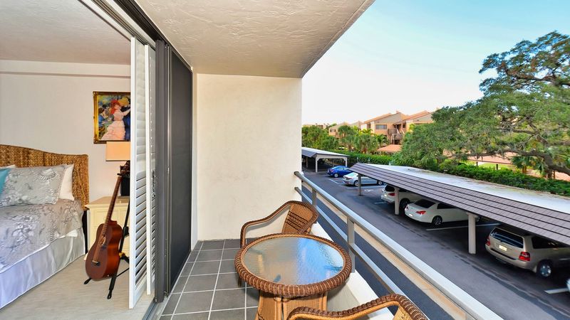 Private balcony off the primary bedroom
