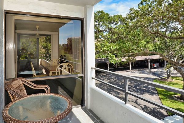 Private balcony off the guest bedroom
