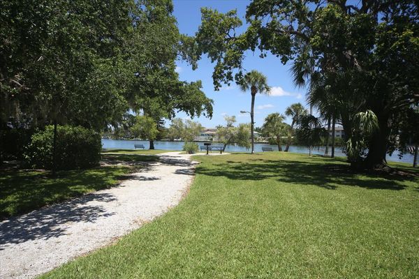Backyard with walking trails