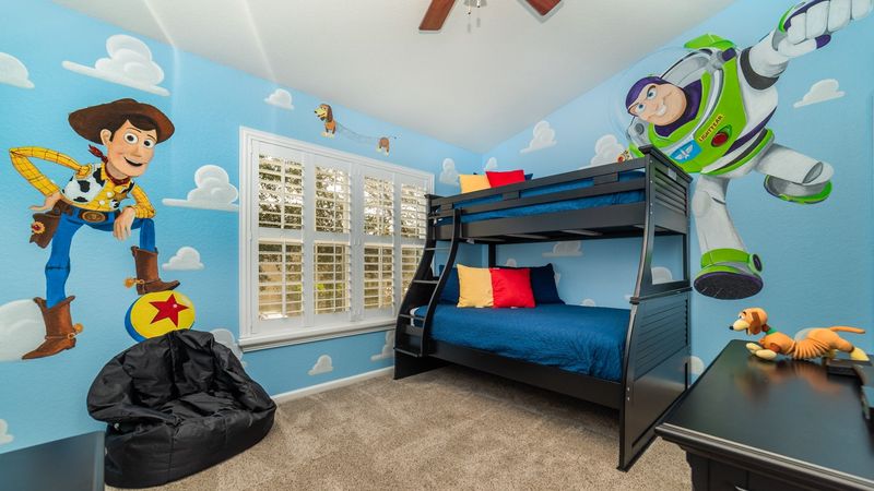 Twin/Double Suite Bunk Bedroom 2 
Upstairs
Attached Bathroom