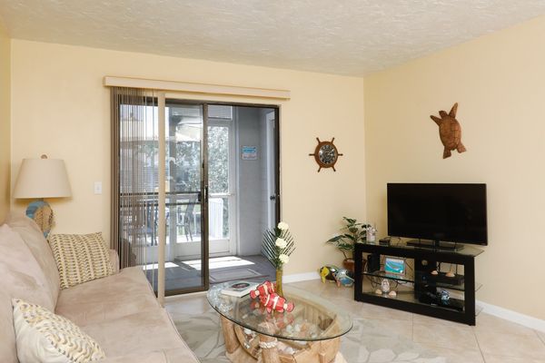 Access to the patio from the living room