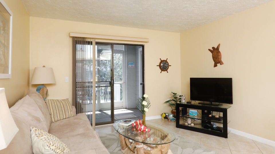 Access to the patio from the living room