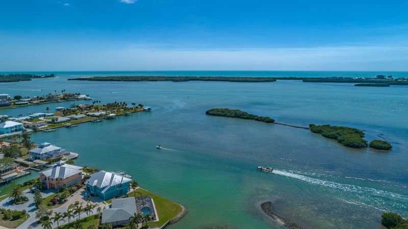 Aerial View of Lemon Bay towards the Gulf of Mexico