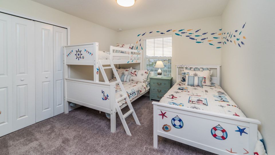 Twin/Double Bunk + Twin Bedroom 3 Upstairs