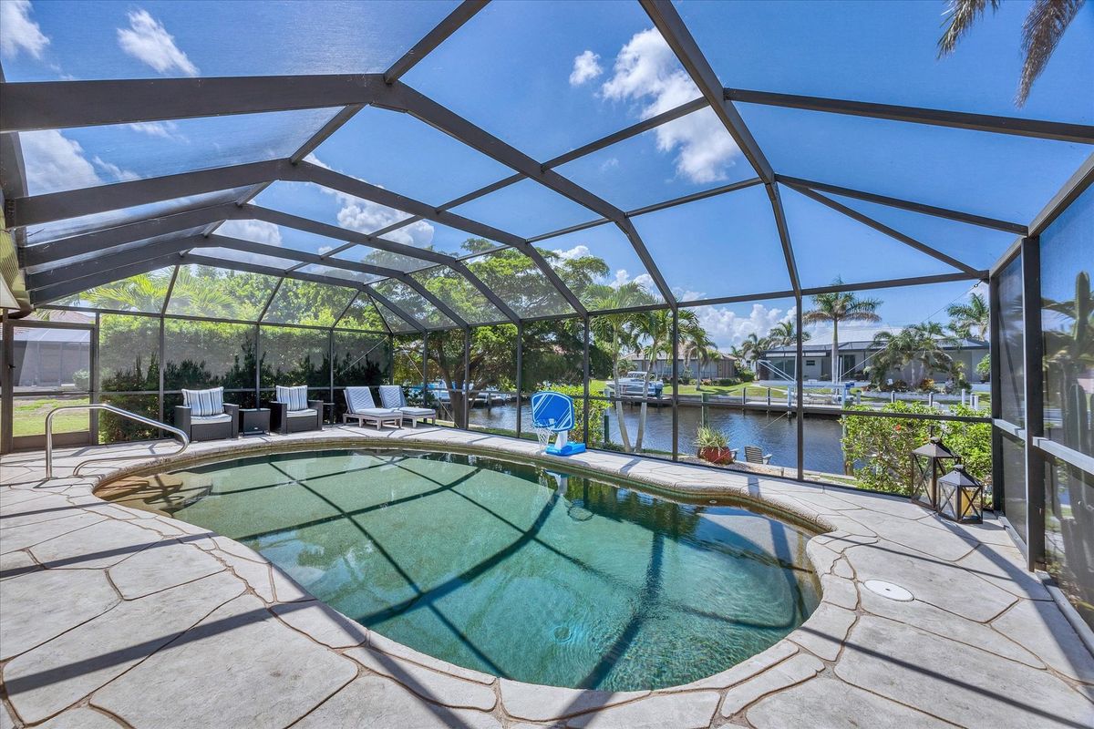 Pool overlooking the canal. Pool size: 27' x 14' 5'