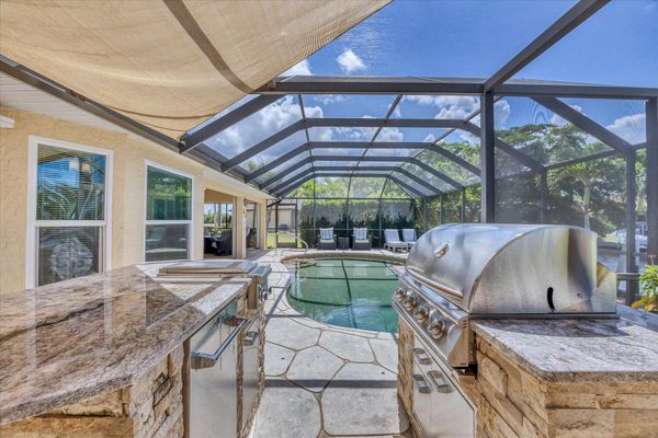 Lanai BBQ grill and bar seating