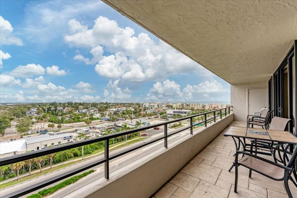 Balcony with a view of the Gulf and Intracoastal Waterway