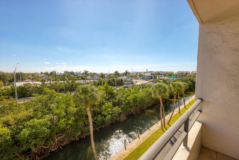 Balcony with view of canal and Intracoastal Waterway