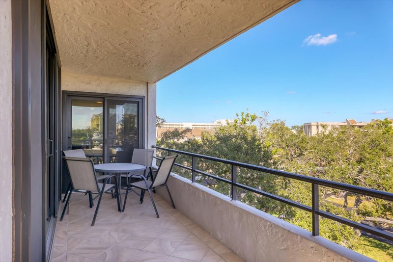 Balcony with view of canal and Intracoastal Waterway