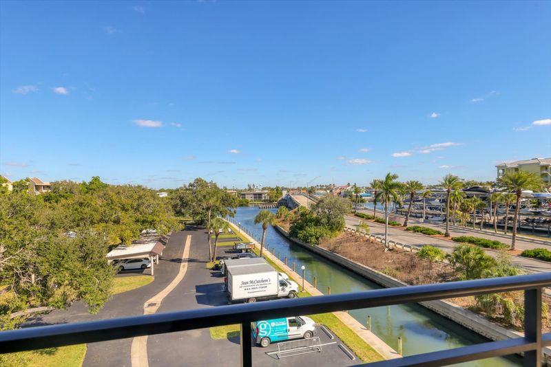 Balcony with view of canal and Intracoastal Waterway